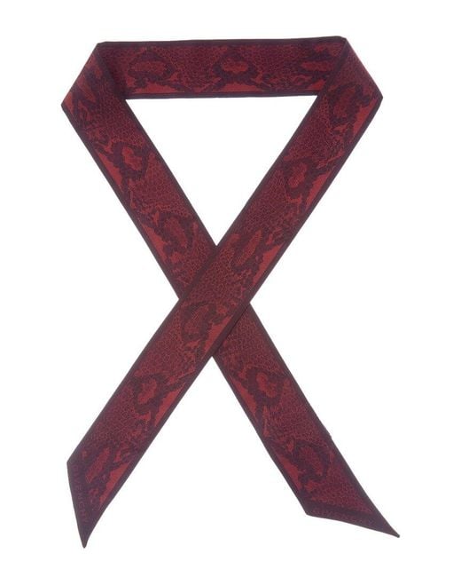 Givenchy Purple Logo Silk Scarf