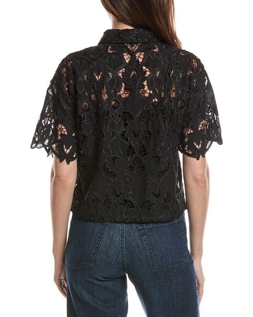 Z Supply Black Midnight Lace Top