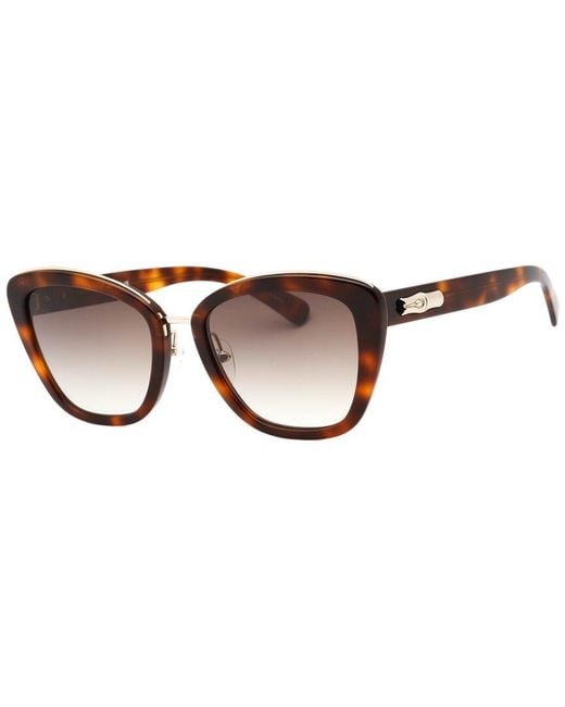 Longchamp Brown Cat-Eye Gradient Plastic Sunglasses