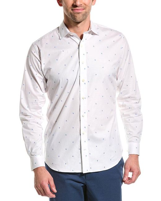ALTON LANE White Dylan Lifestyle Tailored Fit Shirt for men