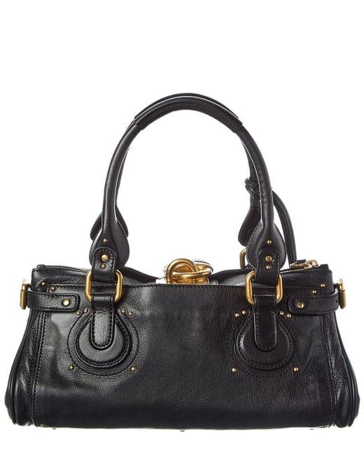 Chloé Black Paddington Leather Satchel