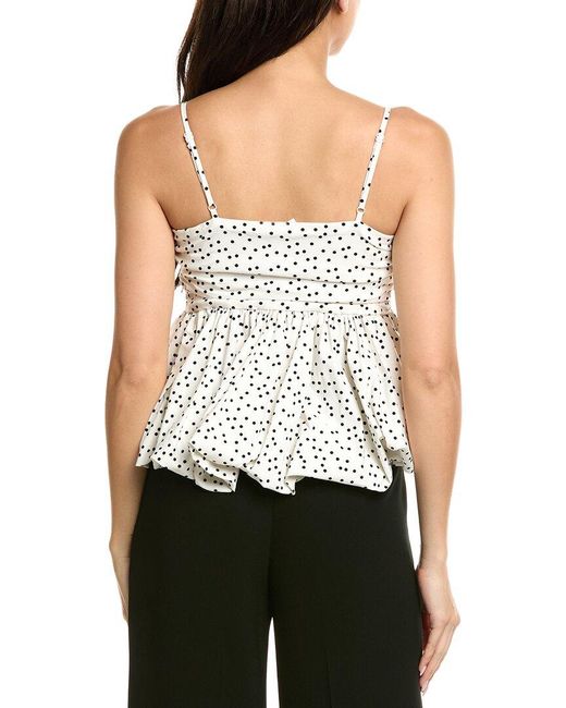 Avantlook Gray Polka Dot Top