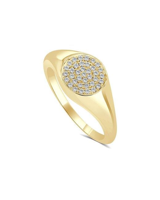 Sabrina Designs Metallic 14k 0.15 Ct. Tw. Diamond Signet Ring