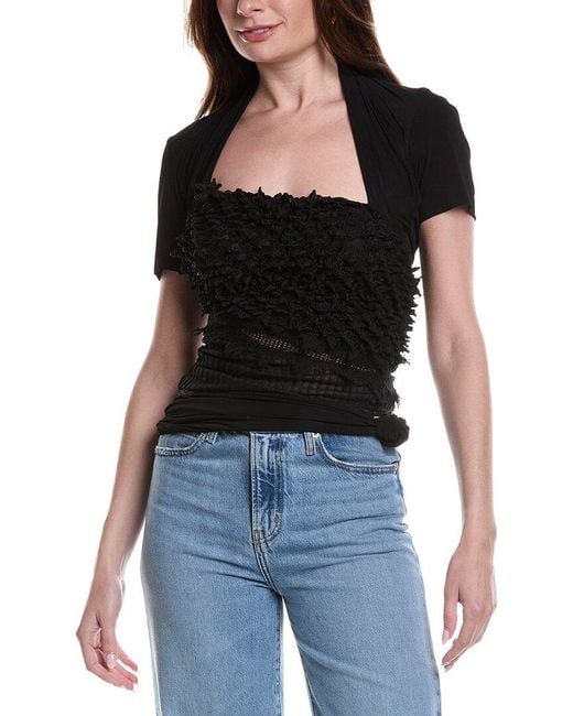 Christopher Esber Black Contort Shibari Jersey T-Shirt Dress