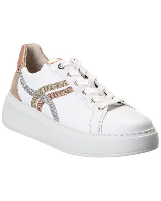 Gabor White Leather Sneaker