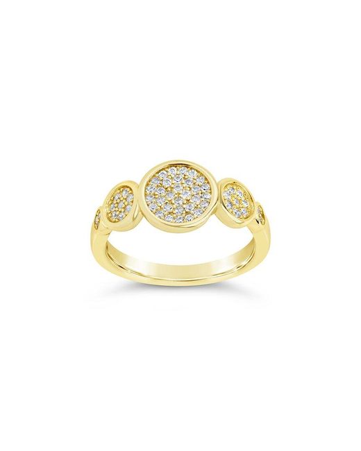 Sterling Forever Metallic 14k Plated Cz Amy Ring