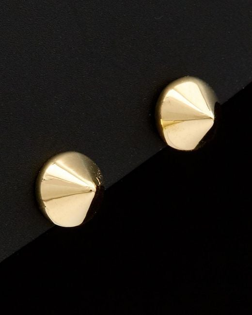 Italian Gold Black 14k Spike Studs