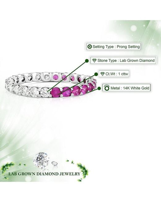 Amairah Pink 14K 1.00 Ct. Tw. Lab-Grown Diamond Eternity Ring