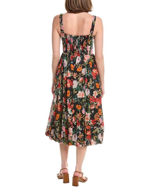 Julia Jordan Black Voile Sleeveless Midi Dress
