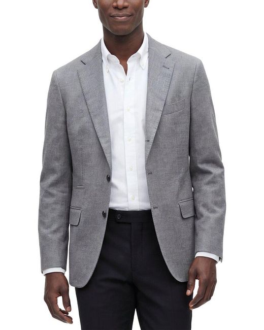 Eleventy Gray Single-Breasted Cashmere-Blend Jacket for men