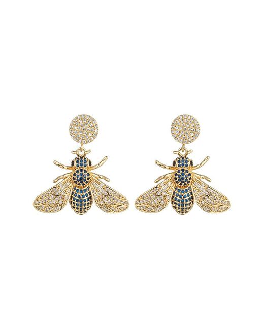 Eye Candy LA Metallic The Luxe Collection Cz Mason Bee Statement Earrings