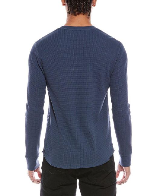 Vince Blue Thermal Crewneck Shirt for men