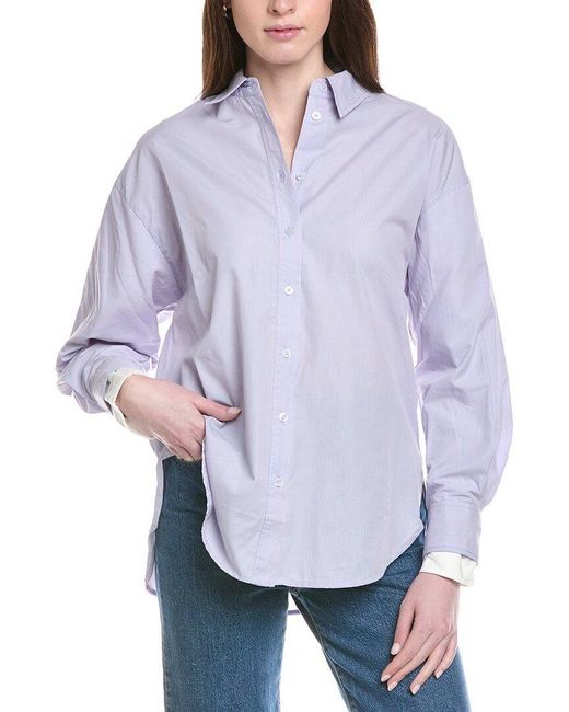 Line & Dot Purple Maxin Shirt