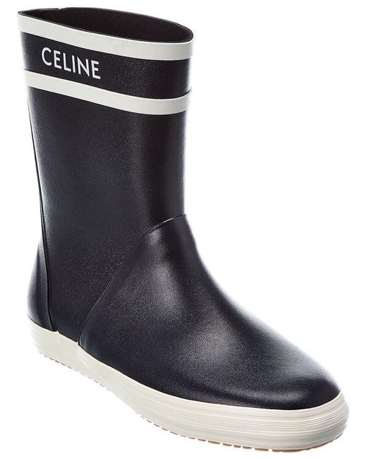 Céline Blue Logo Rubber Rainboot