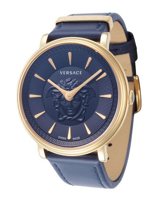Versace Blue V-circle Medusa Watch