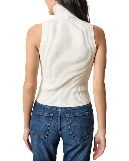 Lilla P Blue Rib Turtleneck Shell Sweater