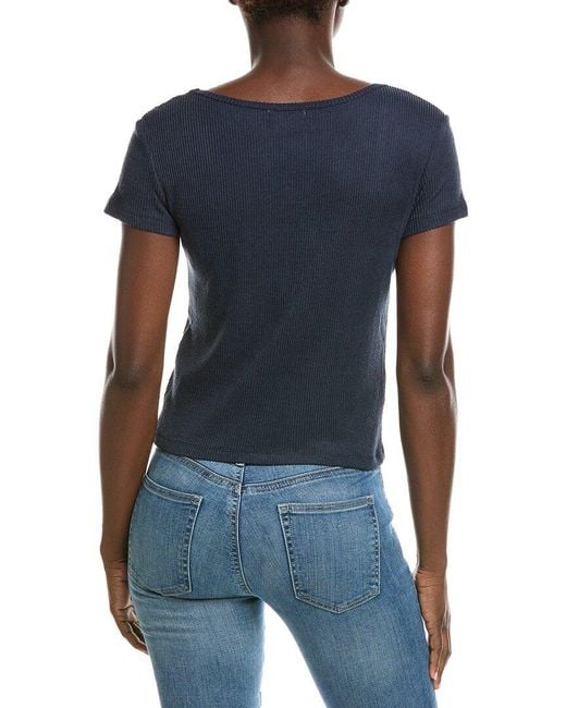 Z Supply Blue Flower Market Rib T-Shirt