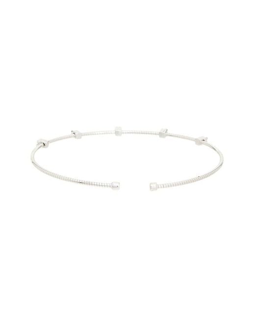 Meshmerise White 0.05 Ct. Tw. Diamond 18K Over Bangle Bracelet