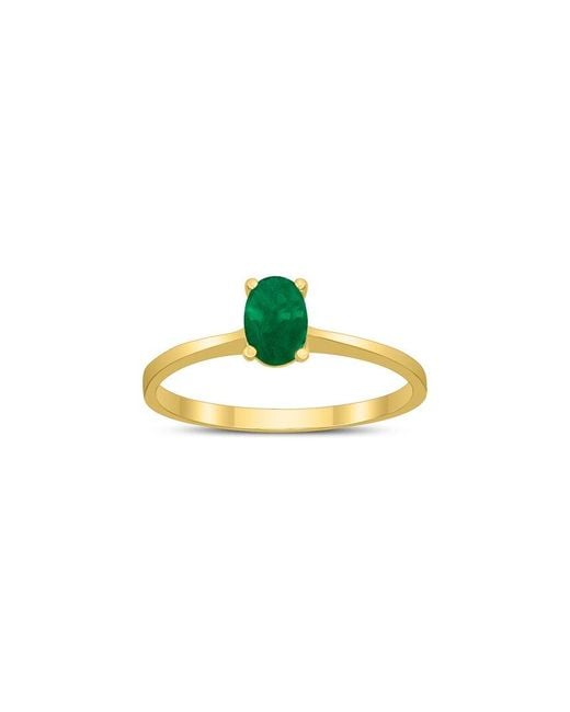 Gem Spark Multicolor 14K 0.45 Ct. Tw. Emerald Ring