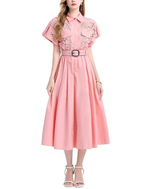 DZA Pink Midi Dress