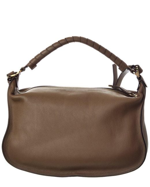Chloé Brown Marcie Small Leather Shoulder Bag