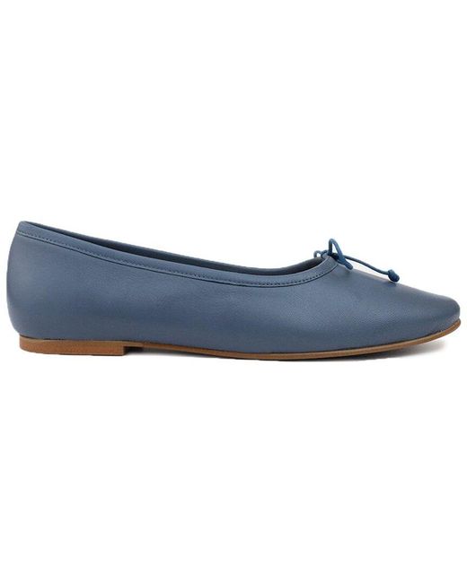 Menina Step Blue Belle Leather Flat
