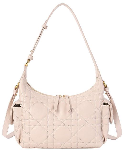 Tiffany & Fred Paris Pink Quilted Lambskin Leather Shoulder Bag