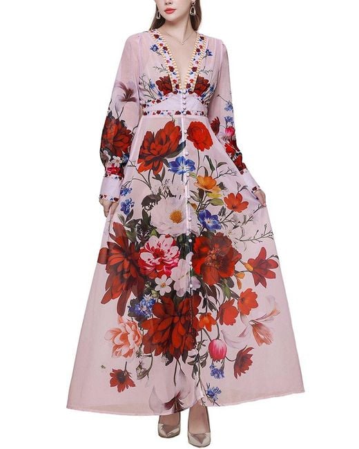 Kaimilan Red Maxi Dress