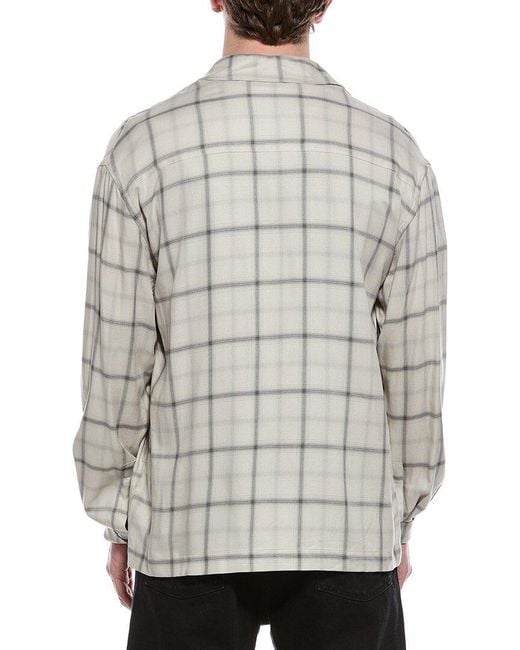 Palm Angels Gray Button Shirt for men
