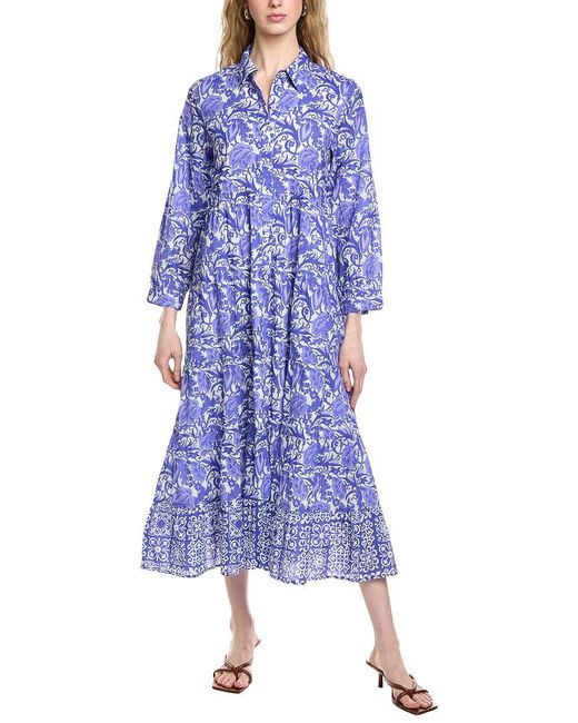 Ro's Garden Purple Jinette Shirtdress