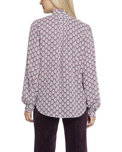 NYDJ Purple Front Blouse