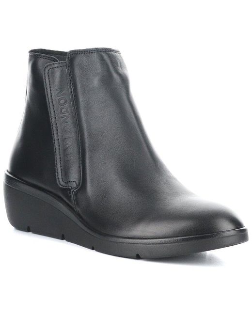 Fly London Black Nula Leather Boot