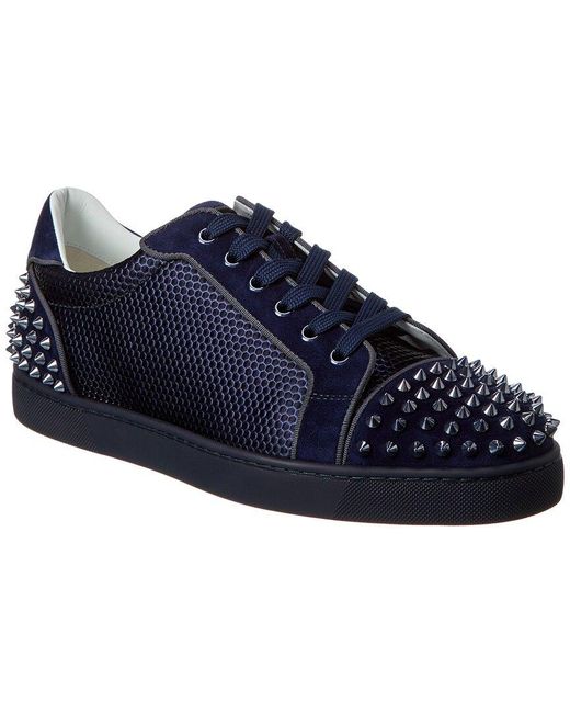 Christian Louboutin Seavaste 2 Suede Sneaker in Blue for Men | Lyst