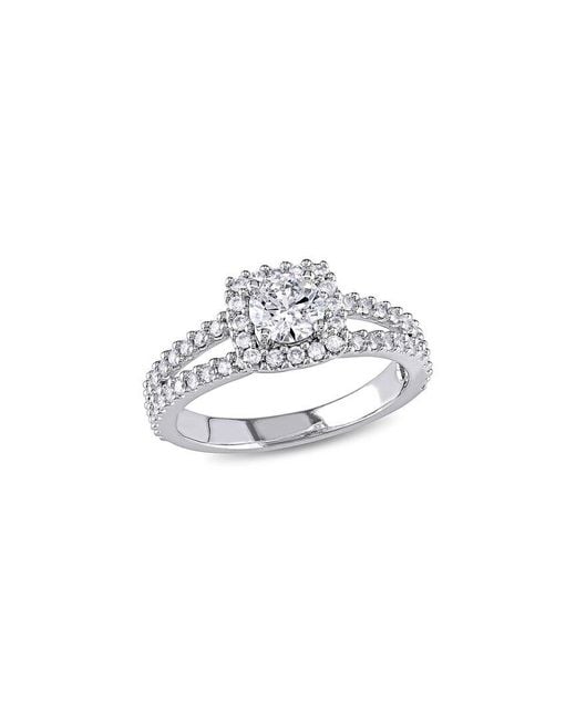 Rina Limor White 14K 0.98 Ct. Tw. Diamond Halo Ring