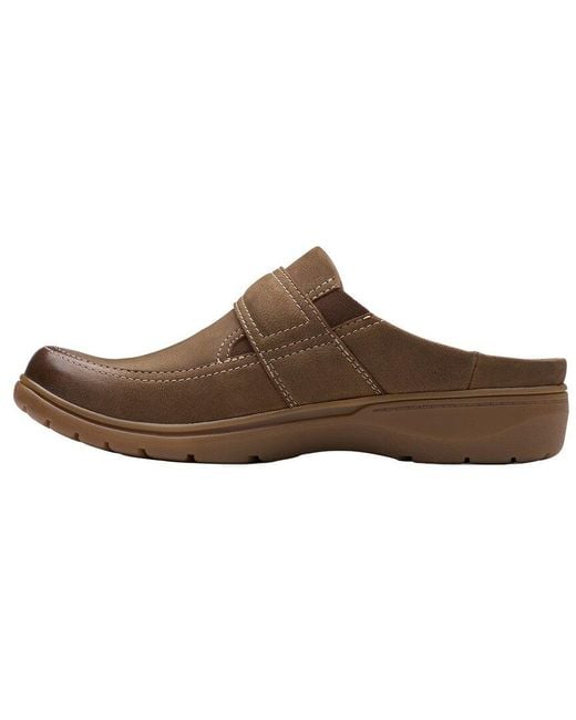 Clarks Brown Carleigh Viola Leather Mule