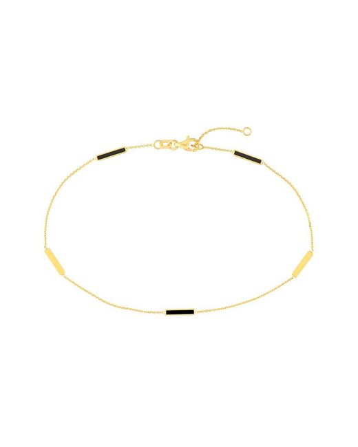 HAWLEY ST Metallic 14K Enamel Anklet
