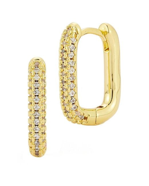Glaze Jewelry Metallic 18k Plated Cz Earrings