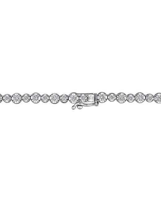 Diamond Select Cuts Metallic 14K 6.75 Ct. Tw. Diamond Tennis Necklace