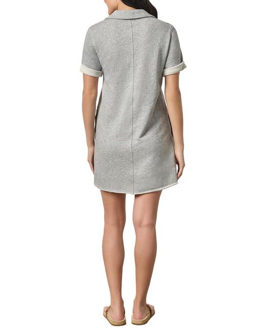 Lilla P Multicolor Raw Hem Terry Dress