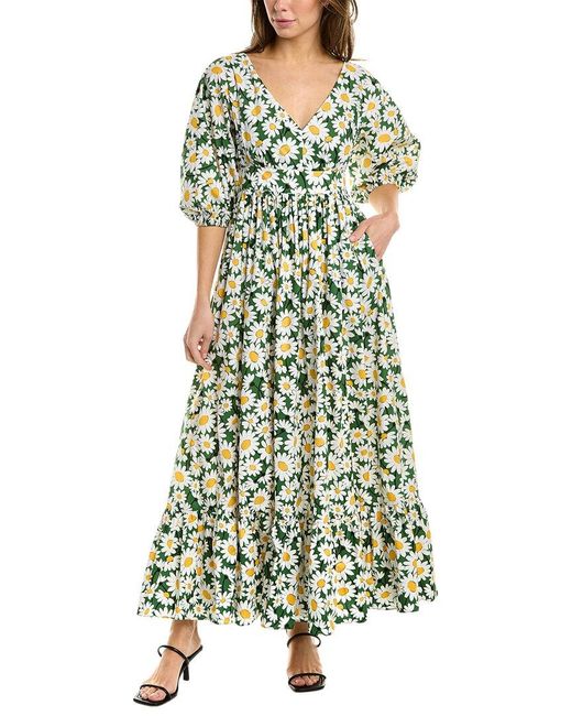 Kate Spade Green Bodega Maxi Dress