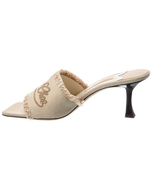 Jimmy Choo White Alexia 70 Canvas Sandal