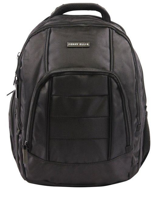 Perry Ellis Black 200 Business Backpack