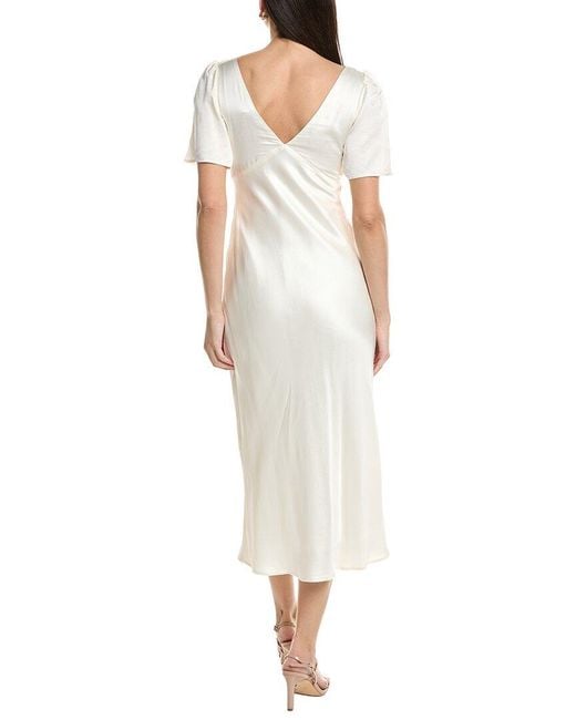 JLuxe White Short Sleeve Midi Dress