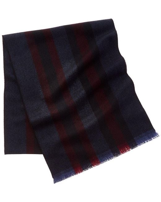 Gucci Black GG Wool & Silk-blend Scarf