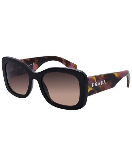 Prada Black Pra08S 56Mm Sunglasses