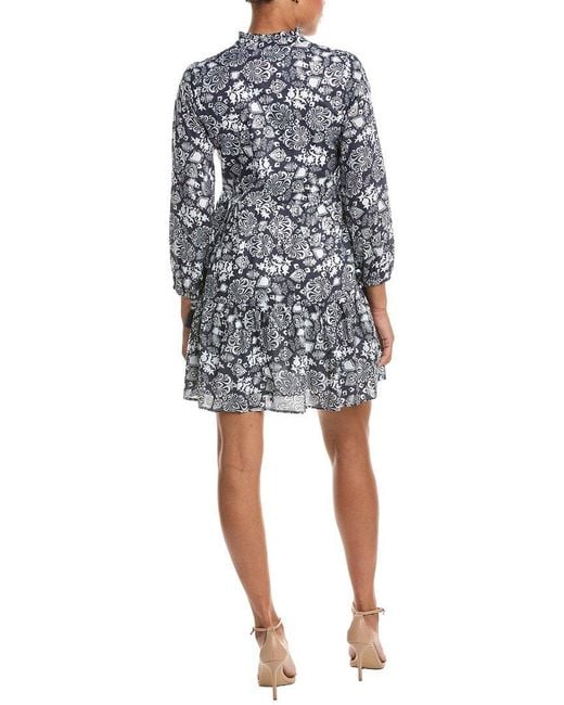 Jude Connally Blue Monaco Tiered Dress