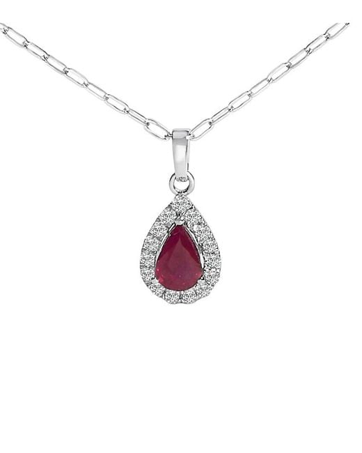 Haus of Brilliance White 14K Diamond & Pendant Necklace