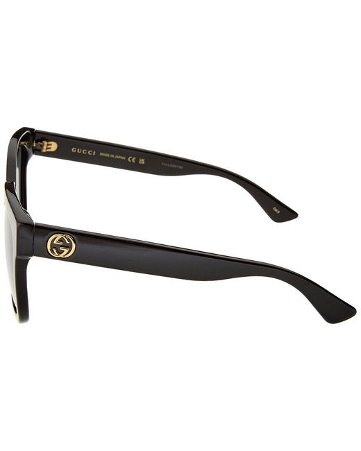 Gucci Black Gg0034San 55Mm Sunglasses
