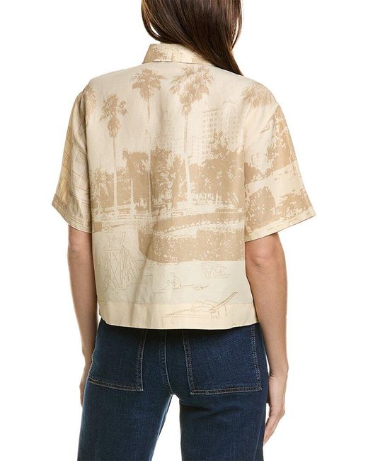 Lafayette 148 New York Natural Shirt Linen-blend Jacket