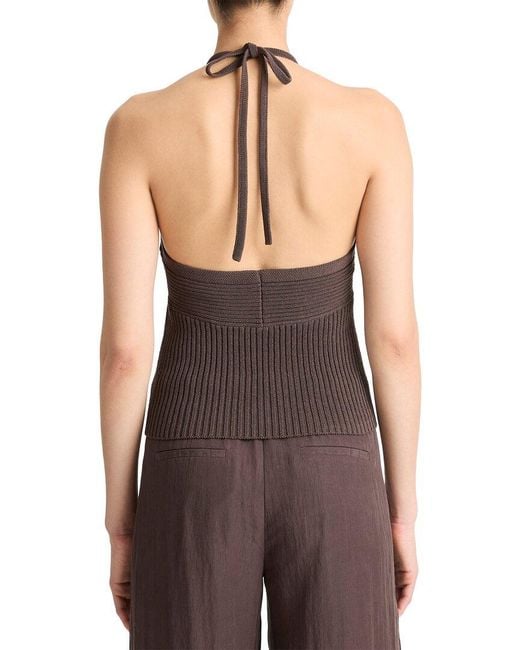 Vince Purple Tie Halter Sweater